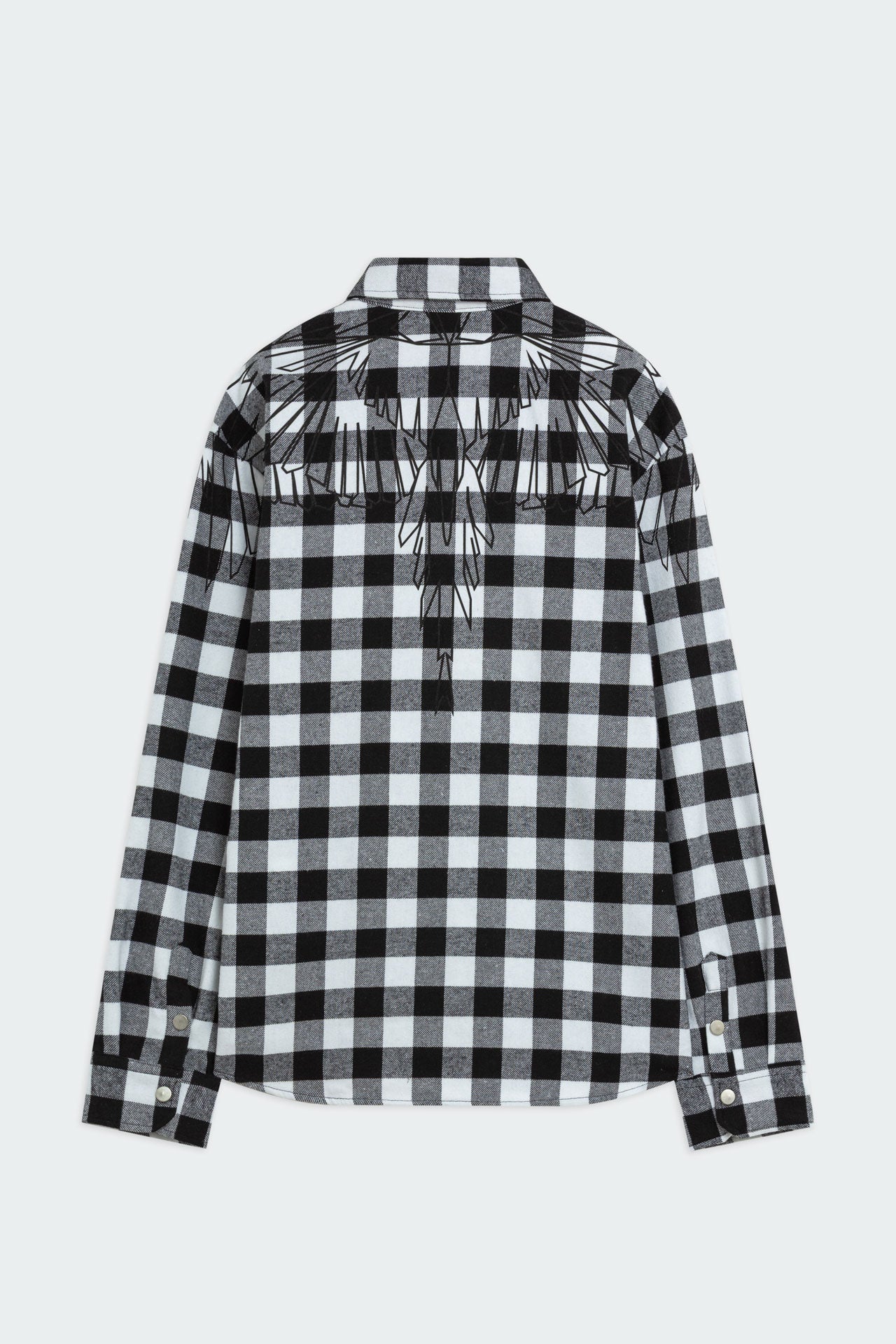 Camicia Check Con Stampa Aquila Geometrica