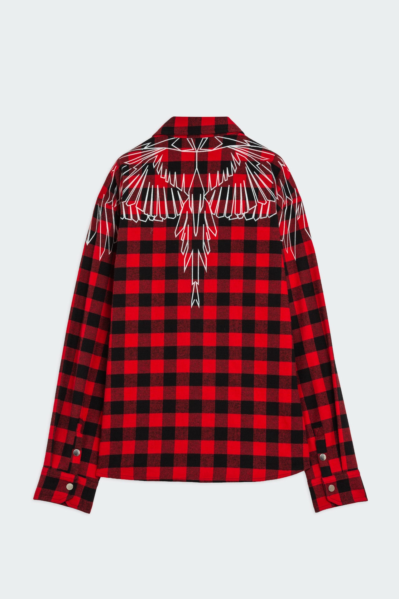 Camicia Check Con Stampa Aquila Geometrica