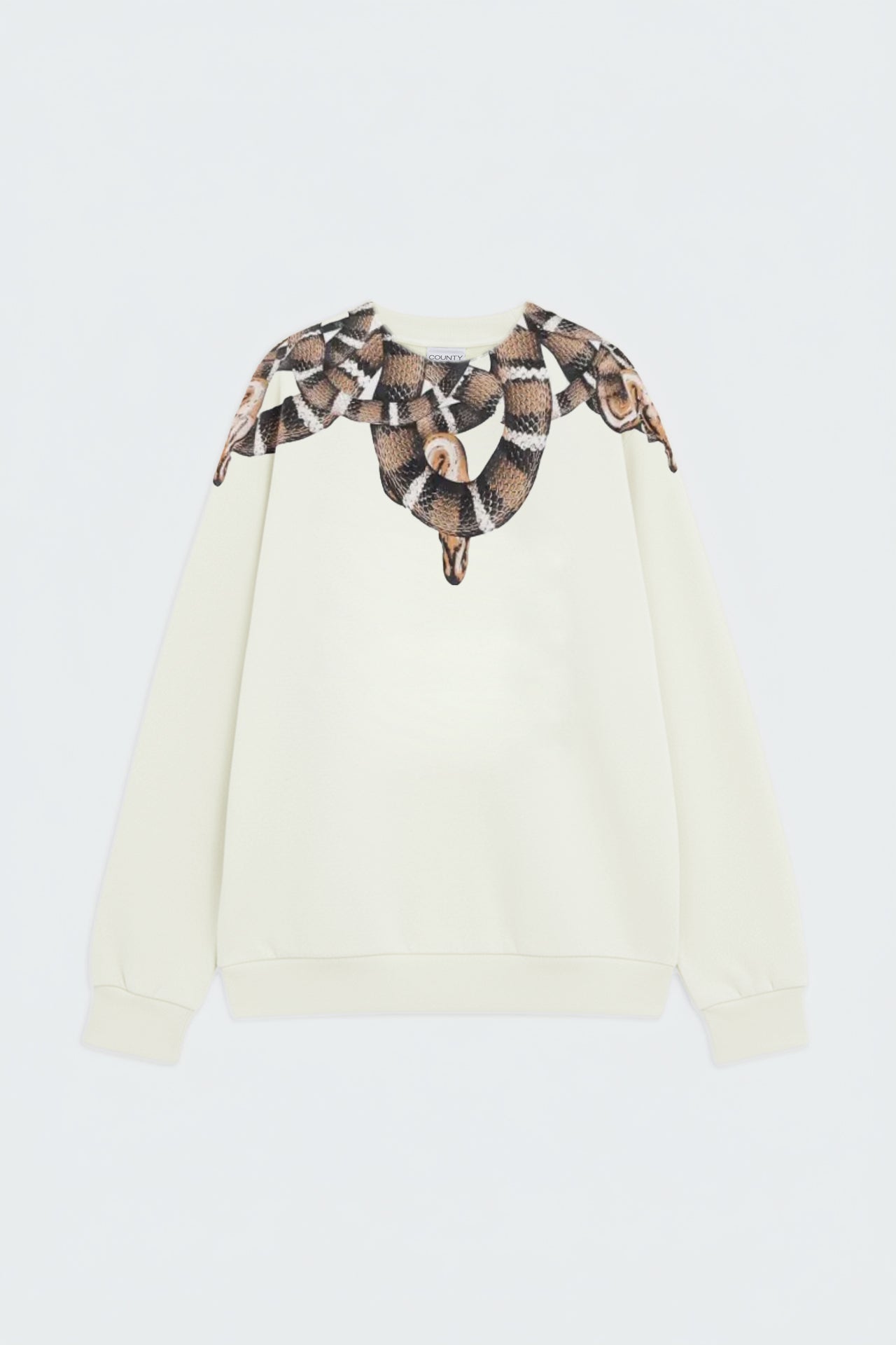 Felpa Girocollo Con Stampa Serpenti