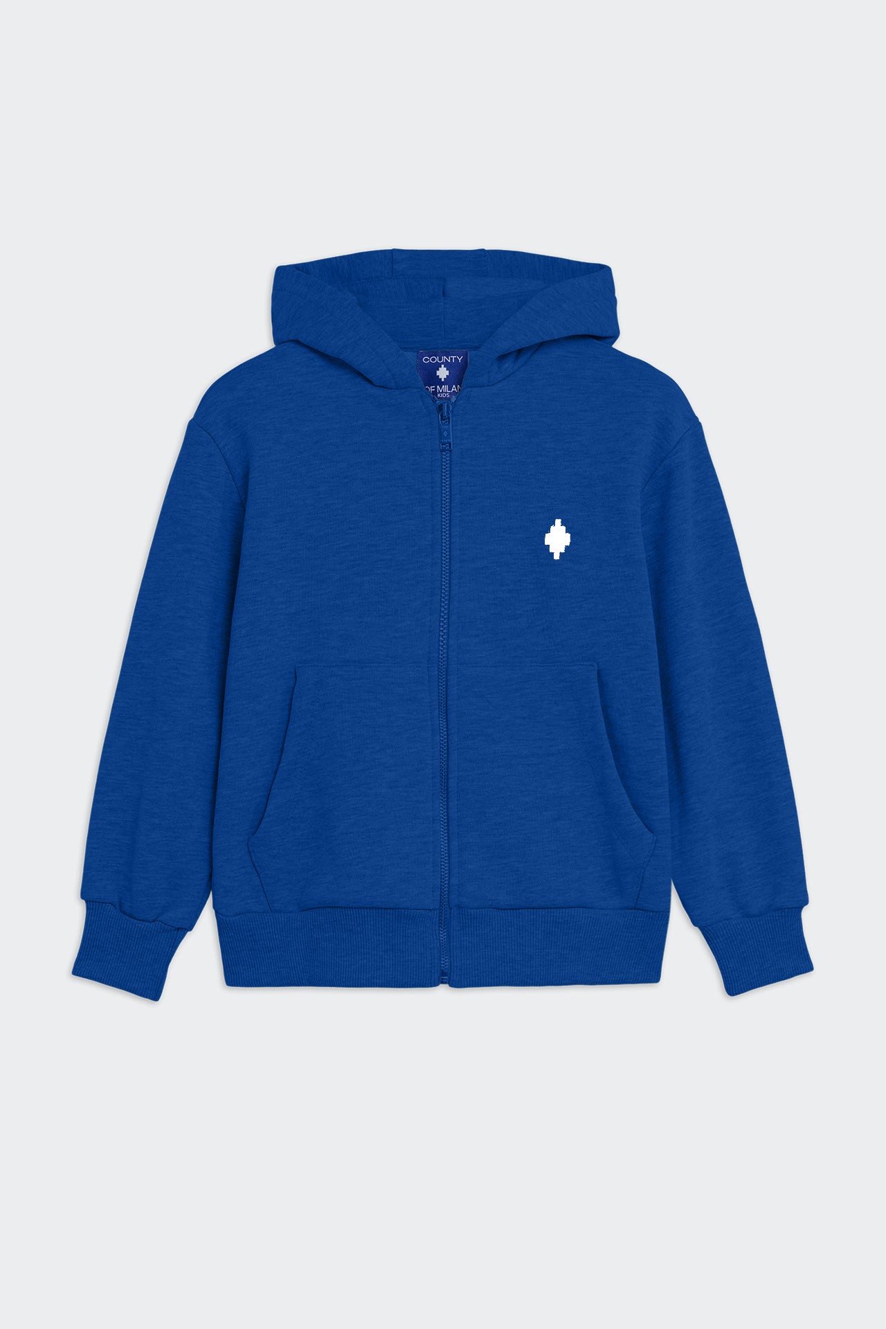 Felpa Zip Con Ricamo Logo