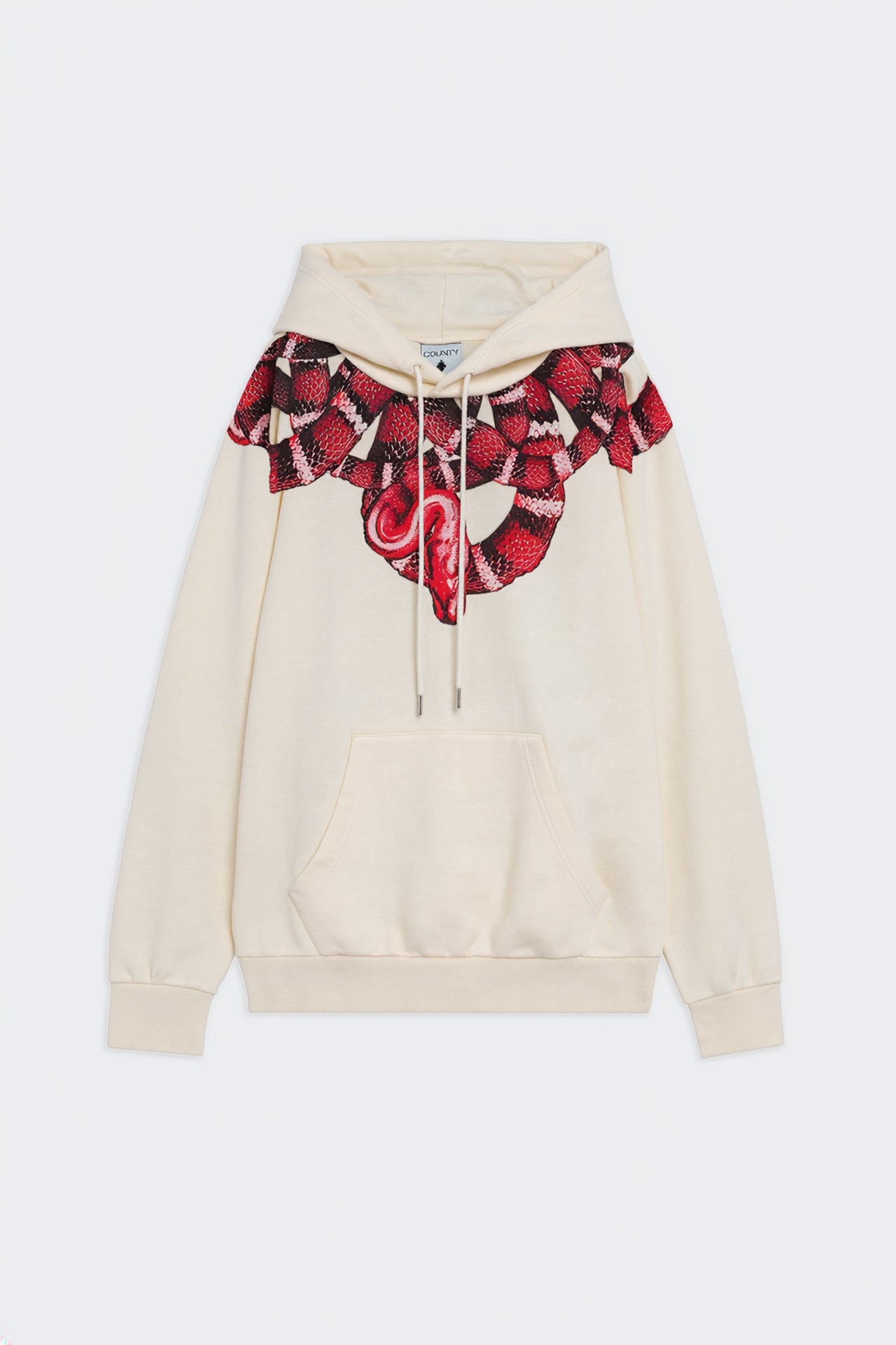 Felpa Cappuccio Con Stampa Serpenti