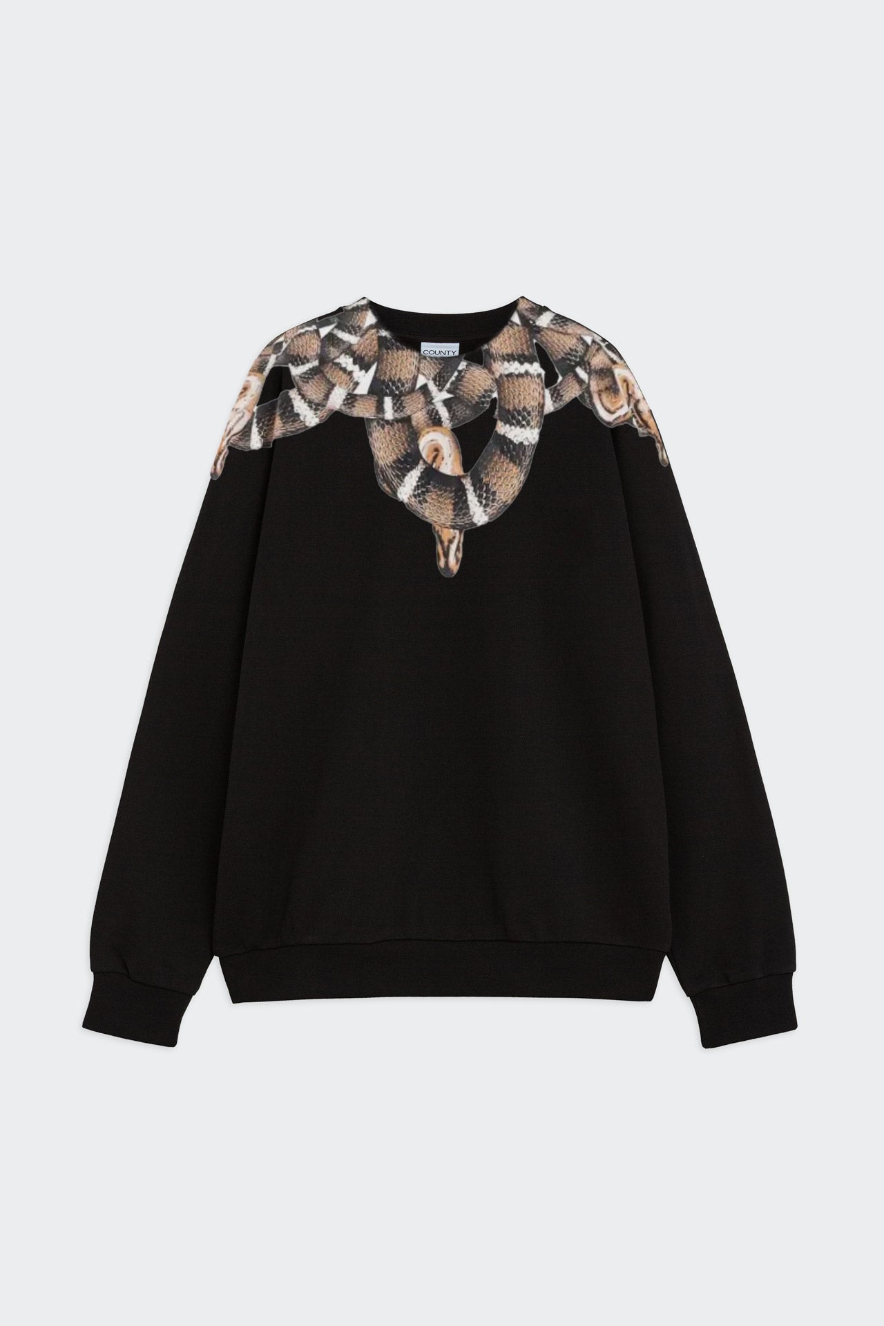 Felpa Girocollo Con Stampa Serpenti