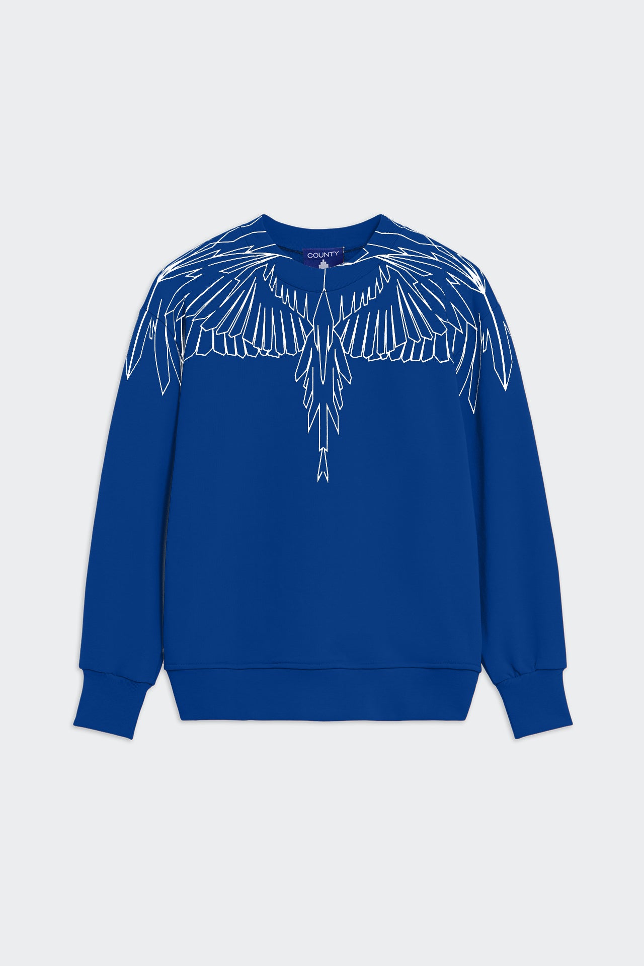 Felpa Girocollo Con Stampa Aquila Geometrica