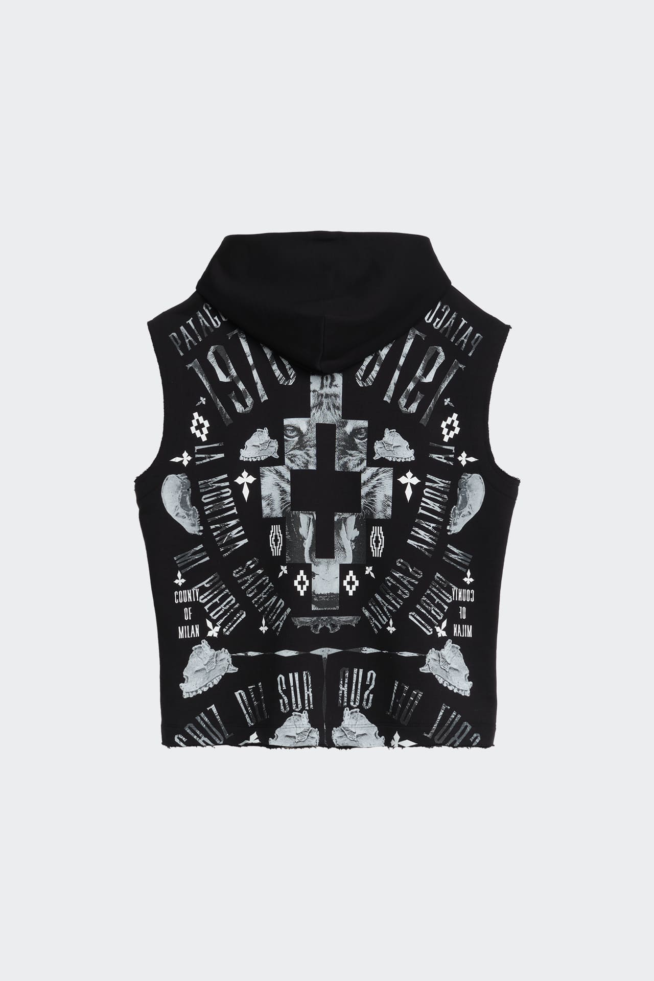 Felpa Smanicata Con Stampa