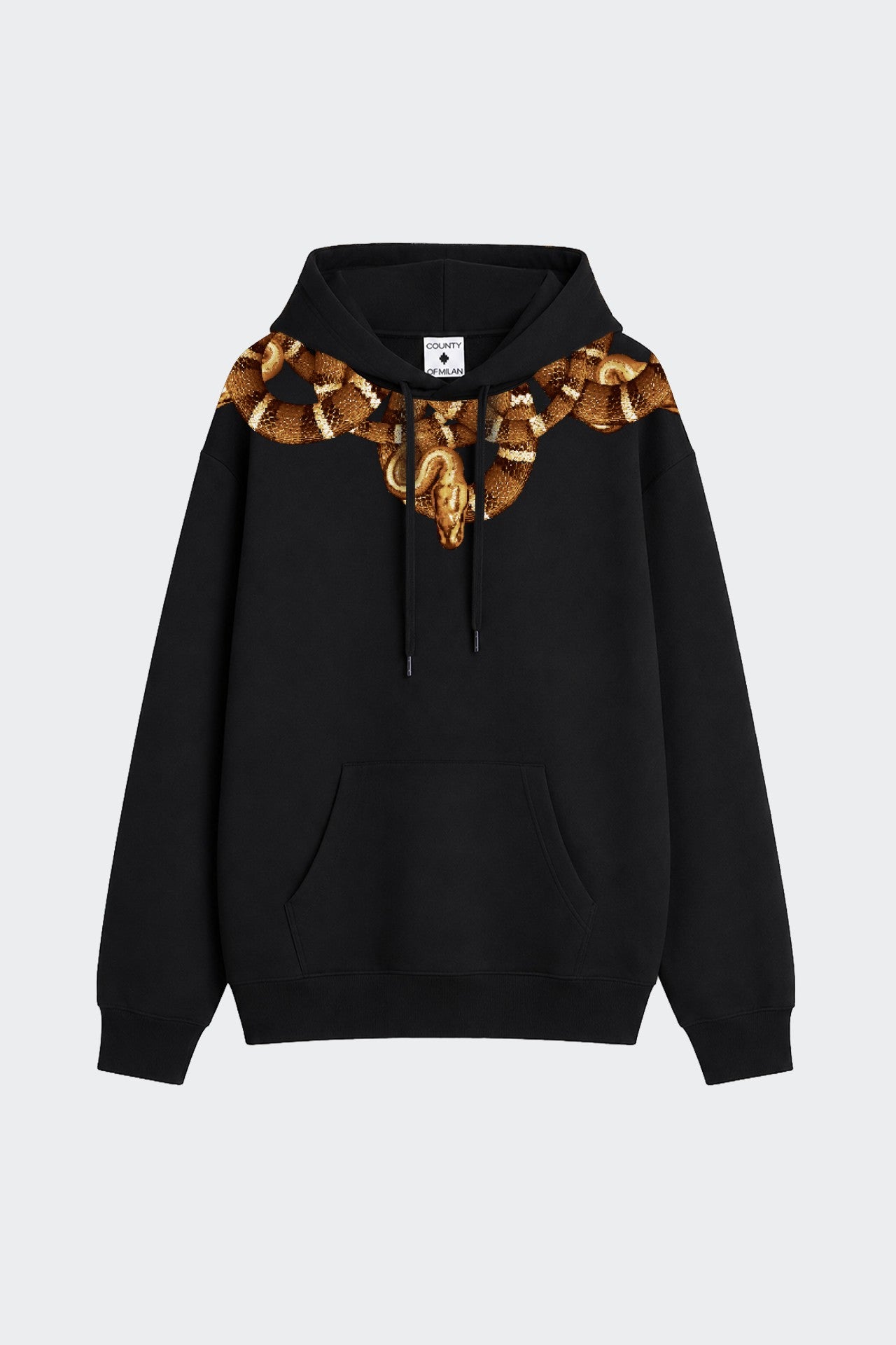 Felpa Con Cappuccio E Stampa Serpenti