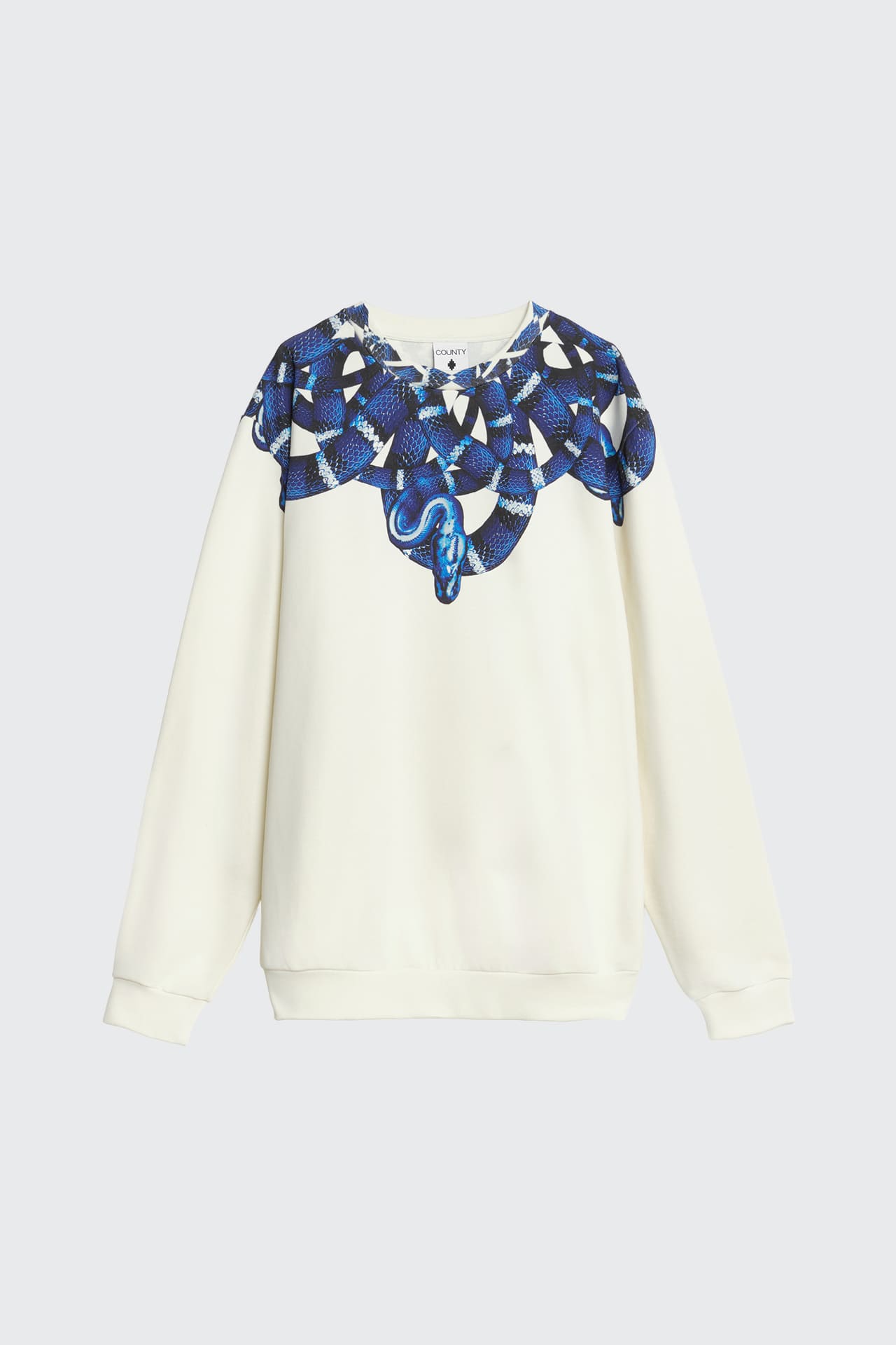 Felpa Girocollo Con Stampa Serpenti